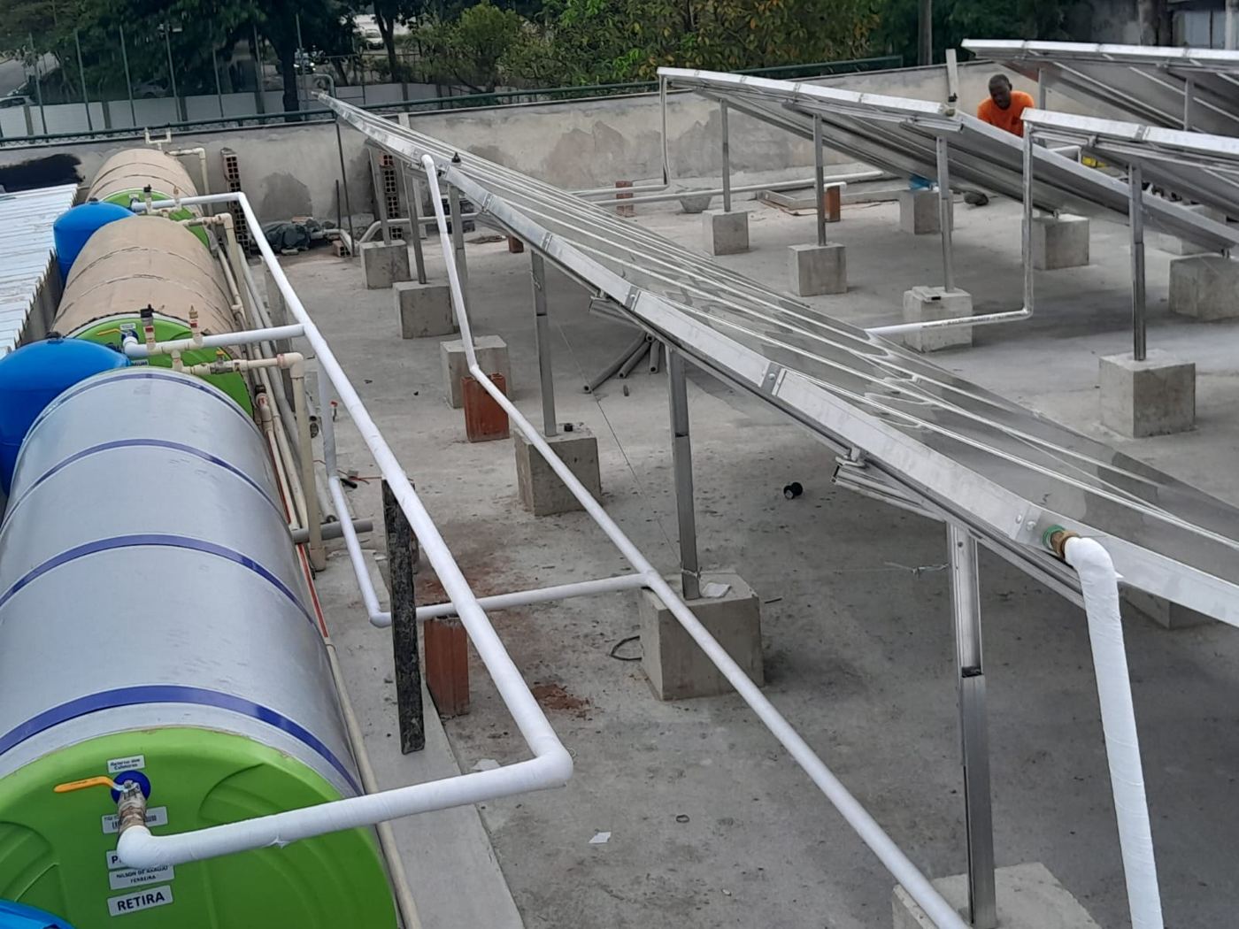 Instalação de aquecimento solar realizada pela ComSol Rio 1